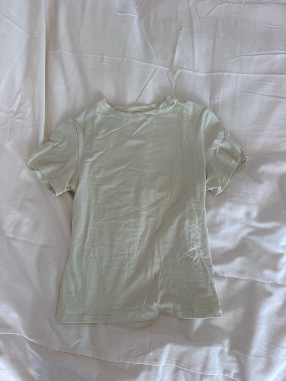 SKIMS Short Sleeve Crewneck Tee in Light Sage
